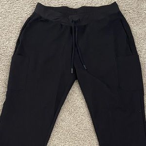 Mandala Black Womens Cargo Scrub Pants